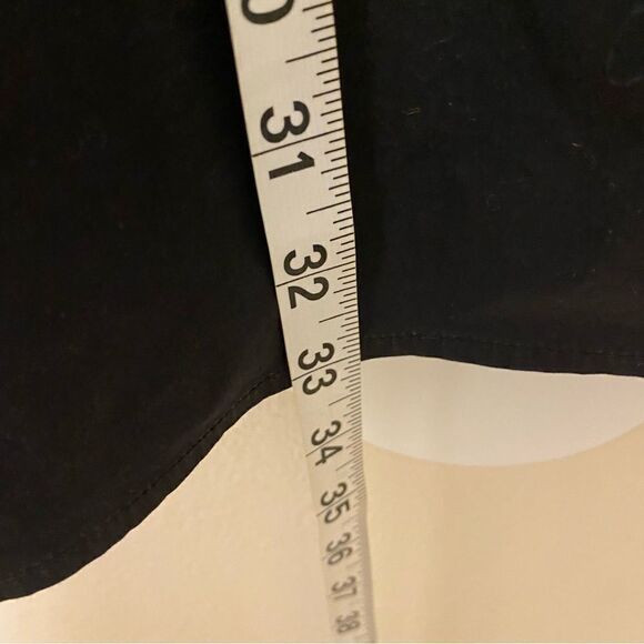 Ann Taylor Black Solid Day Fit & Flare Dress ruffle 3/4 sleeve romantic goth XS - Picture 11 of 11